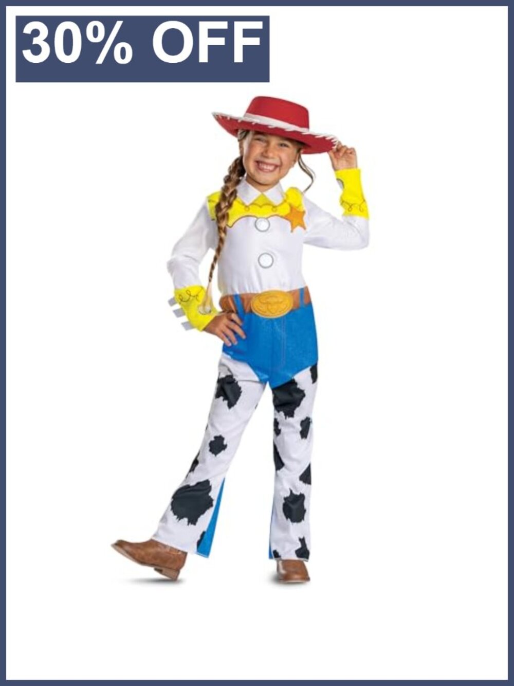 Toy Story Jessie Sheriff Cowgirl Costume for Kids, Halloween Dress Up